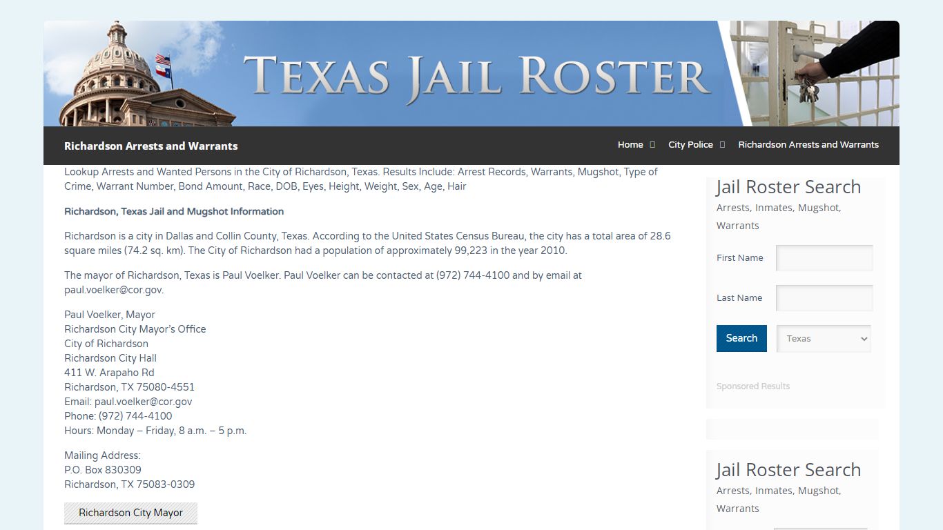 Richardson Arrests and Warrants | Jail Roster Search